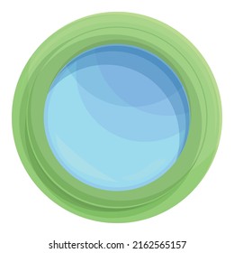 Round inflatable pool icon cartoon vector. Swim float. Air bed