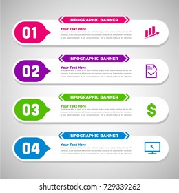 Round Infographic Banner - vector design