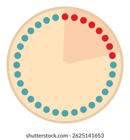 Runde Infografik mit farbigen Segmenten mit Abschlussfortschritt