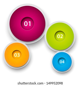 Plantilla de diseño gráfico redondo. 