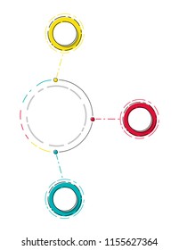 Round infographic - empty layout. Vector.