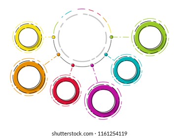 Round infographic - empty layout. Vector.