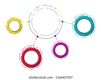 Round infographic - empty layout. Vector.