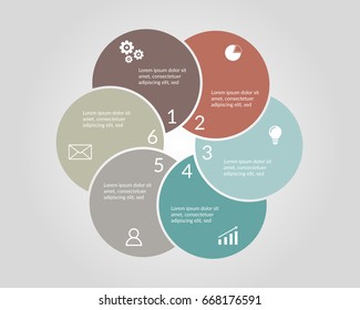 round infographic with soft tones