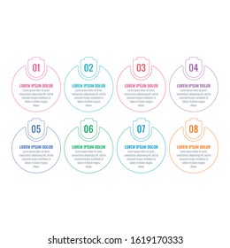 round infographic template. six options information template. business infographic template