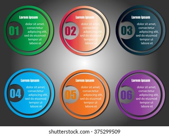 Round infographic vector banners with place for your text eps10