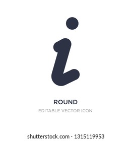 round information button icon on white background. Simple element illustration from UI concept. round information button icon symbol design.