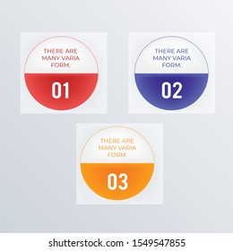 Round informational infographics template design. Business concept infograph with 3 options, steps, or processes. Vector visualization can be used for workflow layout, diagram, annual report, web