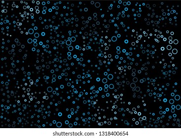 round are interconnected black background, the round lights up design business template. Vector illustration