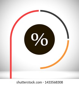 round interest vector icon 10 eps , Lorem ipsum Flat design