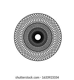 Round intricate beautiful mandala design. Mandala, illusion and radiation round.  