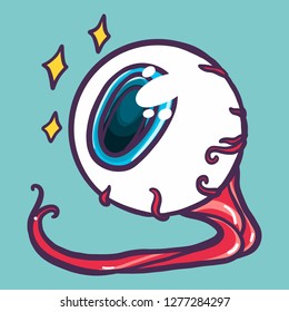 Round iris eyeball icon. Hand drawn illustration of round iris eyeball vector icon for web design