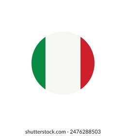 Round Italy flag emblem design element