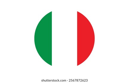 Round Italy flag icon. Flag Illustration