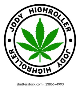 Round Jody Highroller Marijuana Strain Clipart