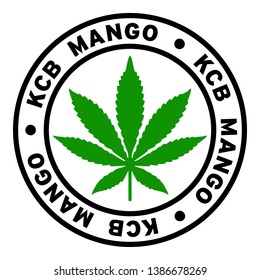 Round KCB Mango Marijuana Strain Clipart