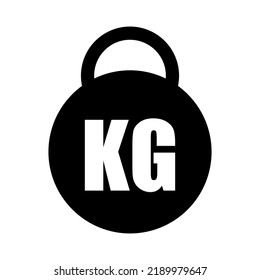 Round kettlebell silhouette icon. Weight icon. Weight training. Vector.