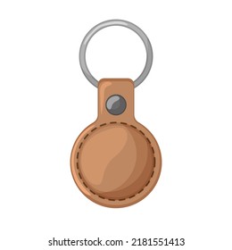 round keychain key cartoon. round keychain key sign. isolated symbol vector illustration