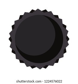 round label on white background