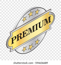 Round label premium isometric icon 3d on a transparent background vector illustration