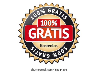 Round label with the word Ã¢Â?Â?FreeÃ¢Â?Â� in the center