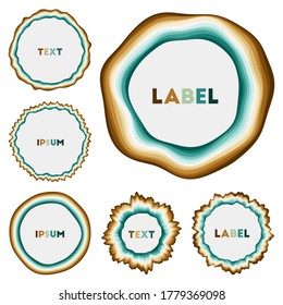 Round labels. Appealing circular backgrounds. Powerful vector illustration.