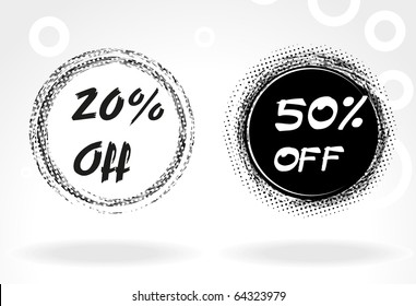 Round Labels / stickers for sale, vector