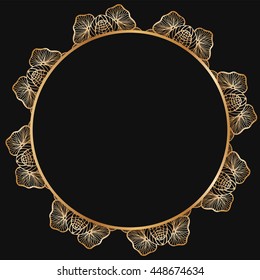Round lace border frame silhouettes. Can be used for decoration and design photo frame, menu, card, scrapbook, album. Vector Illustration.
