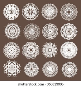 Round Lace Collection Vector Illustration