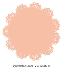 Round lace decorative material parts