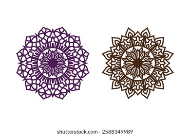 round lace doily mandala design sat of 2