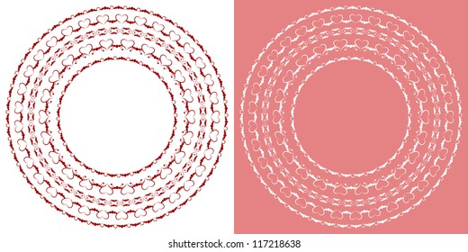 Round lace doily. Vector illustration.
