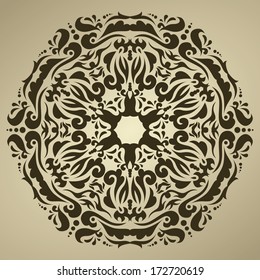 Round lace floral pattern   
