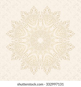 Gold Mandala On White Background Vintage Stock Vector (Royalty Free ...