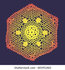 Round lace napkin.