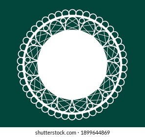 Round lace napkins. Vector collection