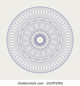 Round lace ornament vector