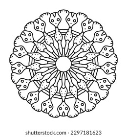 round lace pattern on white