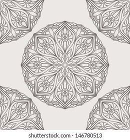 Round lace seamless pattern