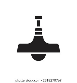 Round Lamp Filled Icon Vector Illustration