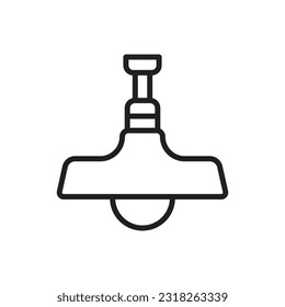 Round Lamp Outline Icon Vector Illustration