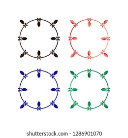 Round Leaf useful, editable. And printable Perfect for use in a wide range of new media templates: can be used as greeting card, invitation card for wedding, birthday and other holiday & summer.