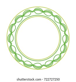 round leaves  frame vector illustration