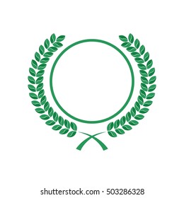 Round Leaves Logo Template. Isolated.