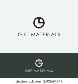 Round letter G M gift materials  logo design ideas business name editable vector template  royalty free image