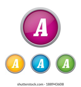 Round Letter A Icon