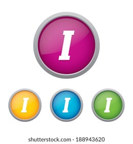 Round Letter I Icon