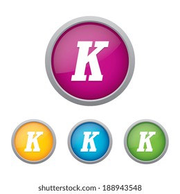 Round Letter K Icon