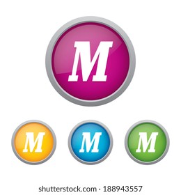 Round Letter M Icon