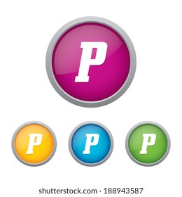 Round Letter P Icon